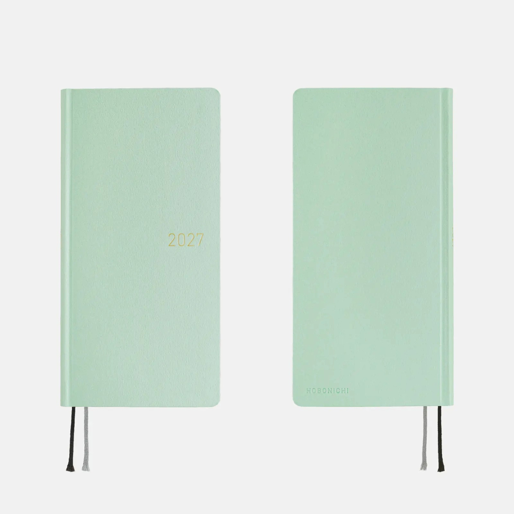 【預購】HOBO日2027年Weeks週手帳 Paper系列 Jade 翠玉 日文/英文版(特典三色筆黏貼式L夾)-細節圖6