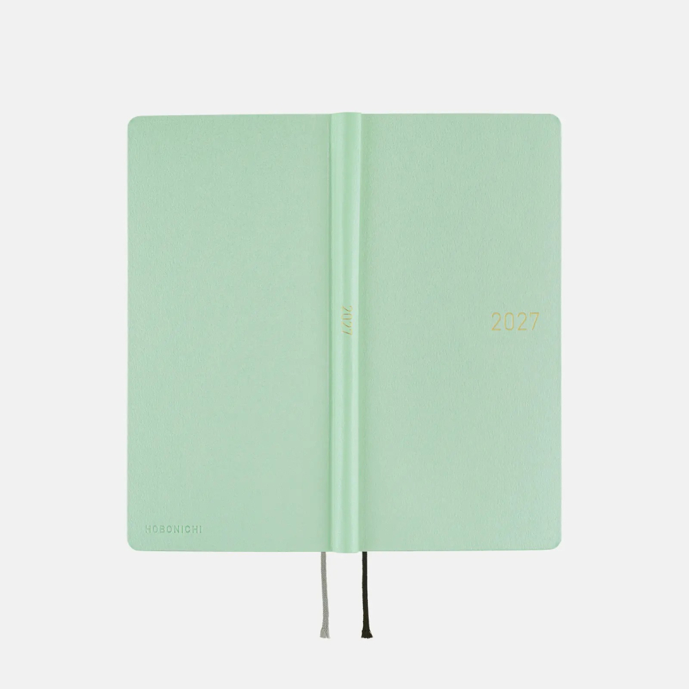 【預購】HOBO日2027年Weeks週手帳 Paper系列 Jade 翠玉 日文/英文版(特典三色筆黏貼式L夾)-細節圖7