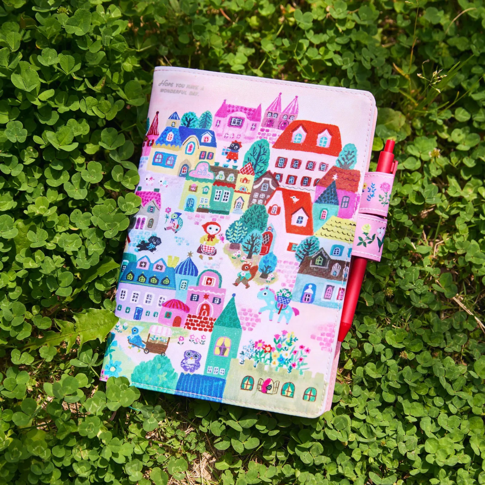 【預購】HOBO日手帳外皮 A5大本 北岸由美 白貓村莊 書衣 書皮 Hobonichi 2027-細節圖2
