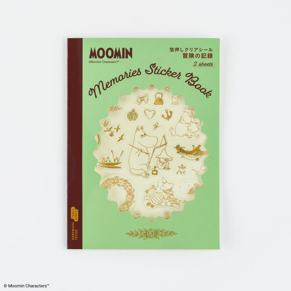 【預購】HOBO日手帳貼紙 Moomin 冒險紀錄 燙金透明貼紙 姆明嚕嚕米 手帳週邊 2027 HOBONICHI-細節圖2