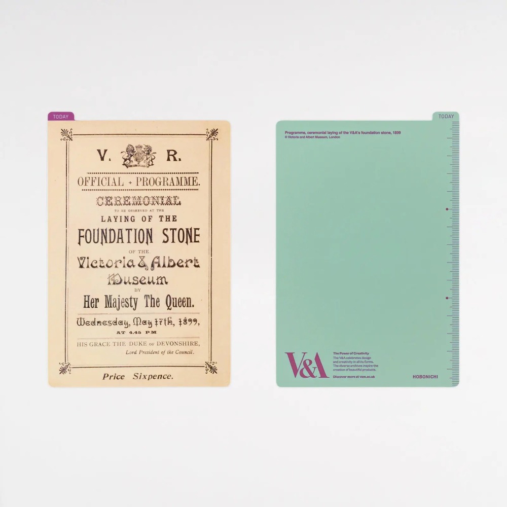 【預購】HOBO日手帳 墊板尺 V&A博物館典藏系列 (A6/weeks/A5 三種尺寸) 2027 HOBONICHI-細節圖3