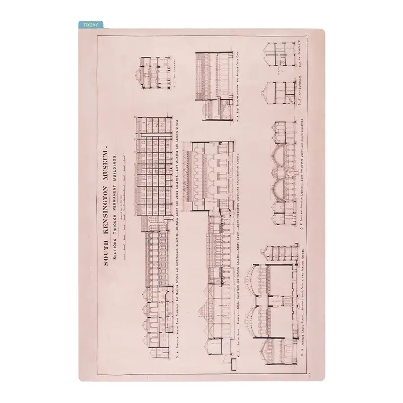 【預購】HOBO日手帳 墊板尺 V&A博物館典藏系列 (A6/weeks/A5 三種尺寸) 2027 HOBONICHI-規格圖10