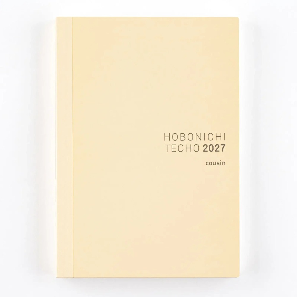 【預購】HOBO日手帳2027年本體(內頁) A5大本 Cousin (日文版 週一起始)贈三色筆+橡實造型吊飾-細節圖2