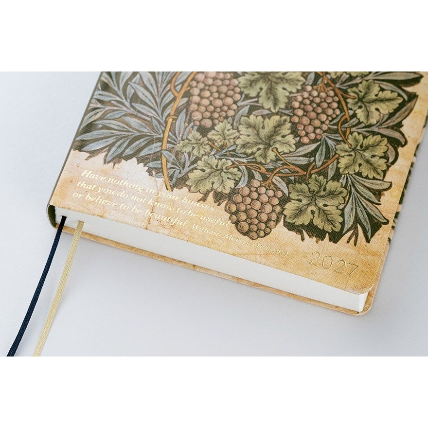 【預購】HOBO日2027年HON手帳書 A6文庫本 V&A Series 葡萄藤 Vine 日文/英文版 三色筆 橡實-細節圖11