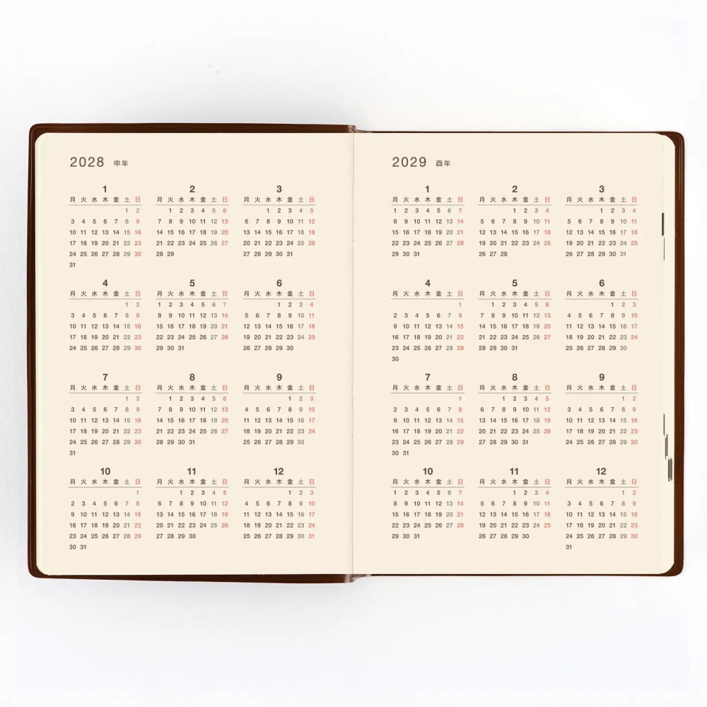 【預購】HOBO日 五年手帳 A6文庫本 2027~2031年 (可加購5年手帳專用書衣) HOBO手帳 特典橡實吊飾-細節圖6