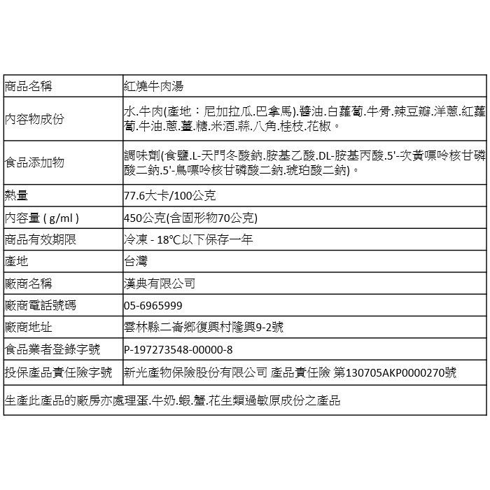 [免運]漢典紅燒牛肉麵450g 刀削麵200g (紅燒牛肉湯+麵) [現貨 即時包 料理包 調理包 無添加防腐劑]-細節圖3