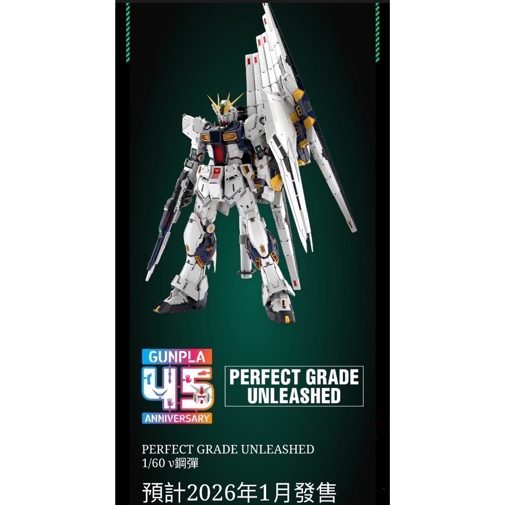 預購 PERFECT GRADE UNLEASHED 1/60 ν鋼彈  PGU 牛鋼-細節圖3