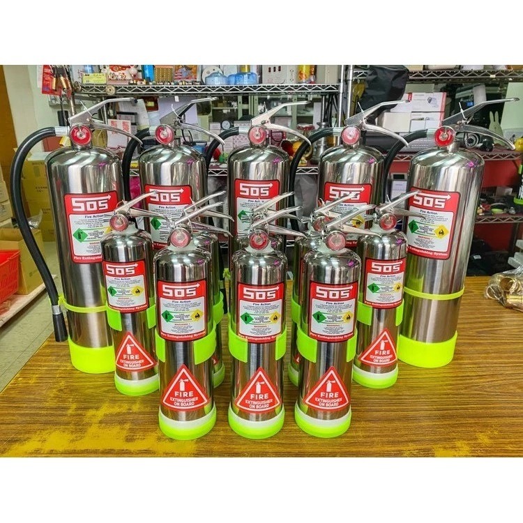 最便宜H.S.消防器材 免運費 實用款車用 HFC-236高效能氣體 3型車用滅火器 瓶身加厚不銹鋼型氣-永久免換藥-細節圖5