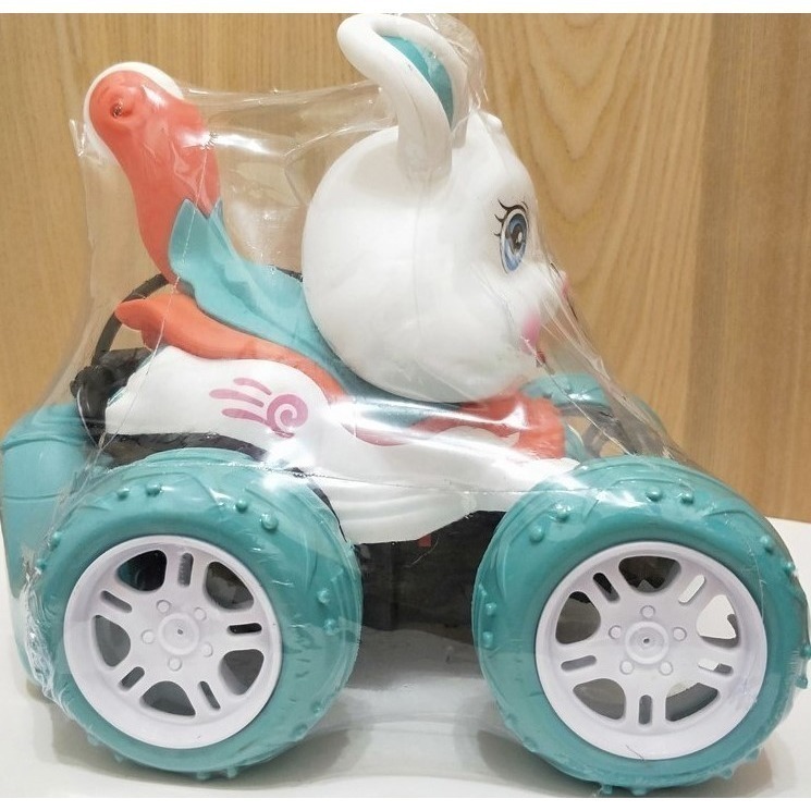 可愛兔子特技遙控車 / USB 遙控七彩特技車 / 360度旋轉 / 遙控玩具 / 玩具車-細節圖2