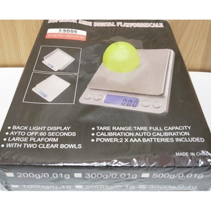 小型料理電子秤 / 迷你平台秤 / 3000g~0.1g / 烘培秤 / 方型料理秤-細節圖2