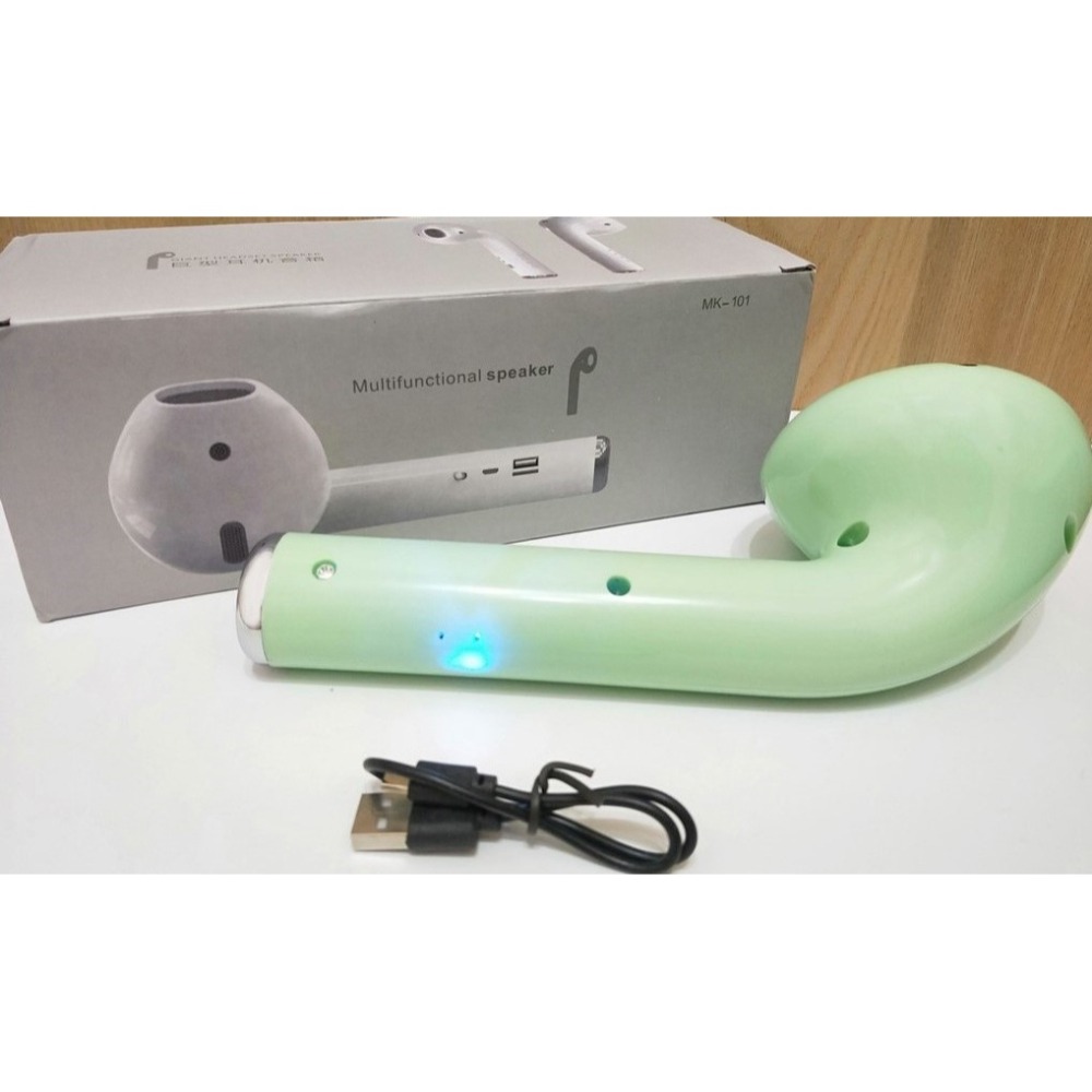 MK-101 巨型耳機揚聲器 / 音響 / 調頻收音機 / TF卡 / USB / 擺飾 / 藍色款 / 綠色款-細節圖6