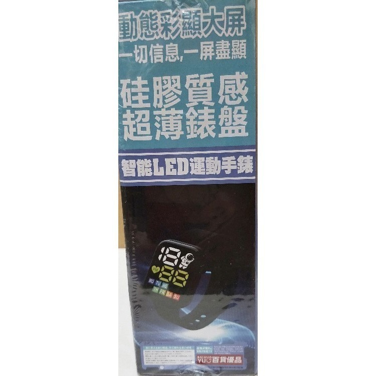 智能LED運動手錶 / 多種運動模式 / 動態彩顯大屏 / 硅膠質感 / 超薄錶盤 / 精準計時-細節圖4