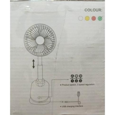 桌面 夾子 雙模式風扇 / 折疊 升降風扇 / USB 充電 / 3段 風速調節 / 多用途小風扇 / 綠色-細節圖3