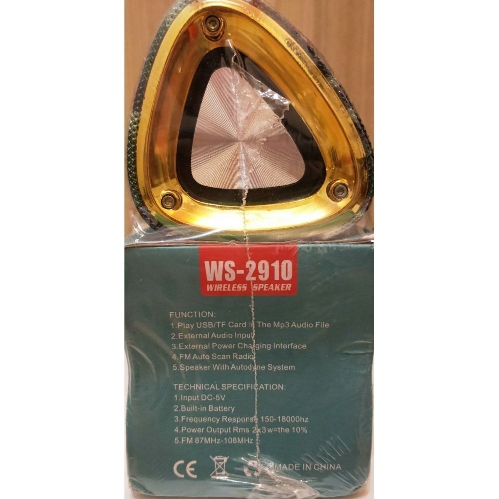 WSTER 揚聲器 / WS-2910 角型藍芽音箱 / TF卡 / USB / FM收音機-細節圖3