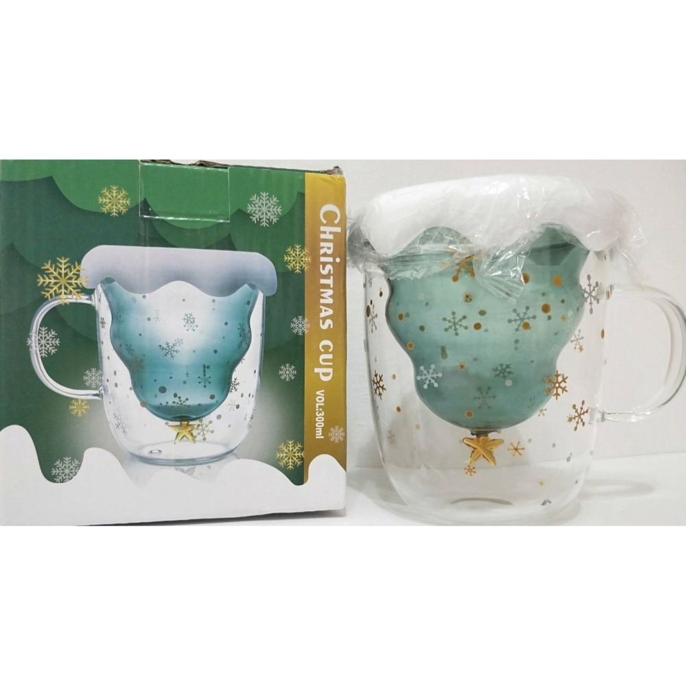 聖誕樹 雙層耐熱玻璃杯 / 馬克杯 / 300ml 雙層玻璃杯 / 禮物杯-細節圖4