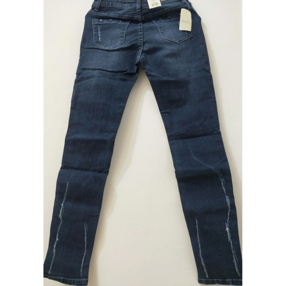 刷破 牛仔褲 / 合身褲 / 微彈力 長褲 / 中腰褲 / 女裝 / 女生衣著-細節圖2