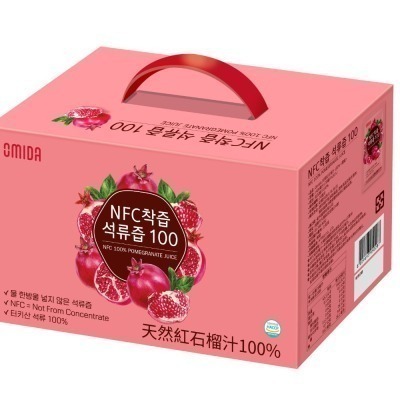 【市集樂購】Omida 天然紅石榴汁 100% 禮盒（70ml X 20入）