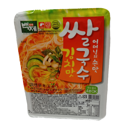 【市集樂購】韓國百濟米麵線(泡菜味)(92g)-細節圖2