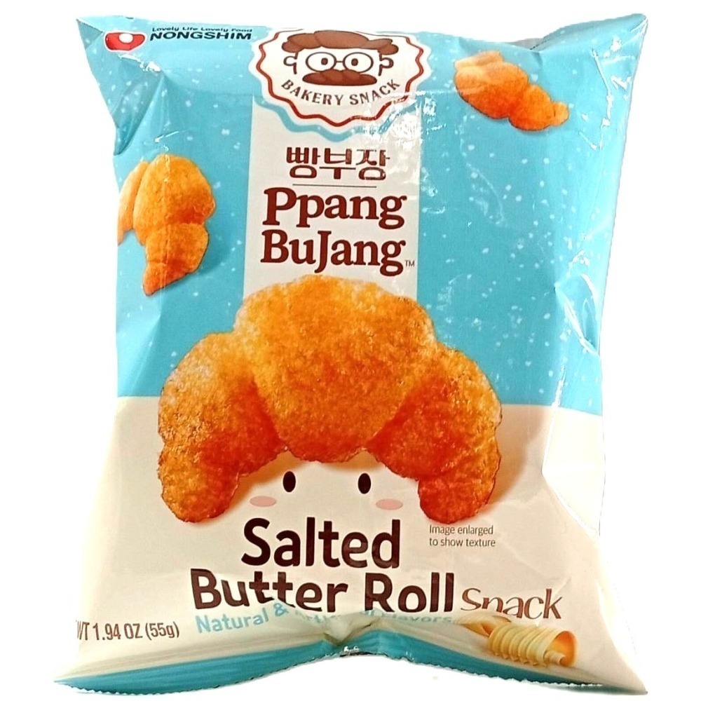 【市集樂購】農心 麵包部長 奶油鹽可頌造型餅乾(55g)-細節圖2