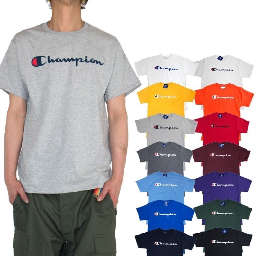 Champion 新色上架(美國冠軍)絕對正品歡迎面交 草寫文字T 圓領短袖T恤 GT23H 男生上衣 圓領衫 熱賣款-細節圖3