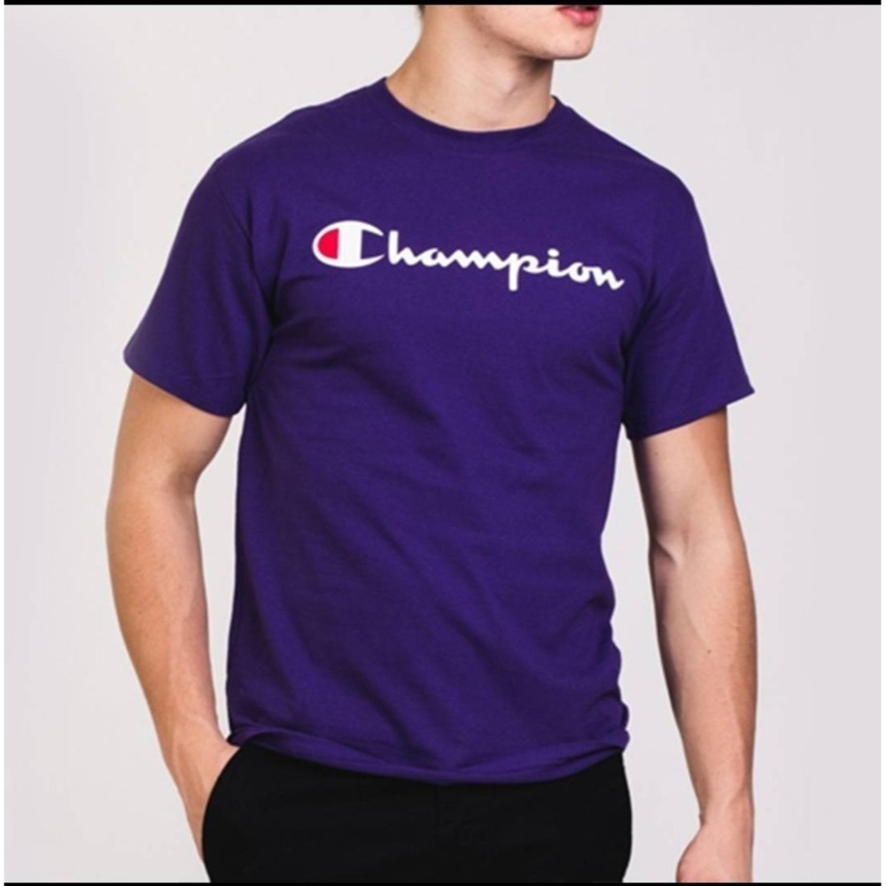 Champion 新色上架(美國冠軍)絕對正品歡迎面交 草寫文字T 圓領短袖T恤 GT23H 男生上衣 圓領衫 熱賣款-細節圖5