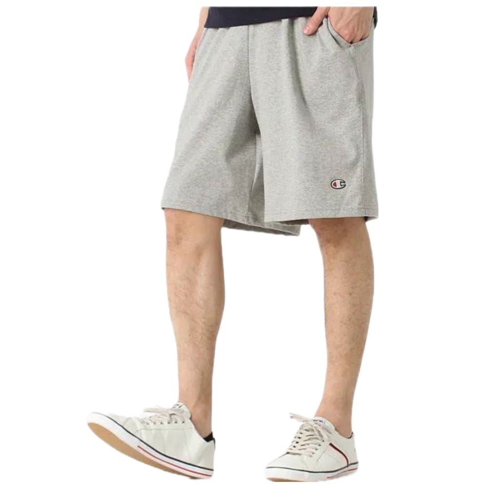 Champion 美國冠軍 純棉短褲 黑色 灰色運動短褲 棉褲 球褲 運動褲 鬆緊帶抽繩 休閒褲 睡褲 85653-細節圖3