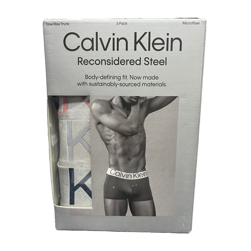 Calvin Klein 男士低腰內褲  彈力短版平口四角內褲 3件組 拳擊手運動型內褲 CK NB3074-905-細節圖4