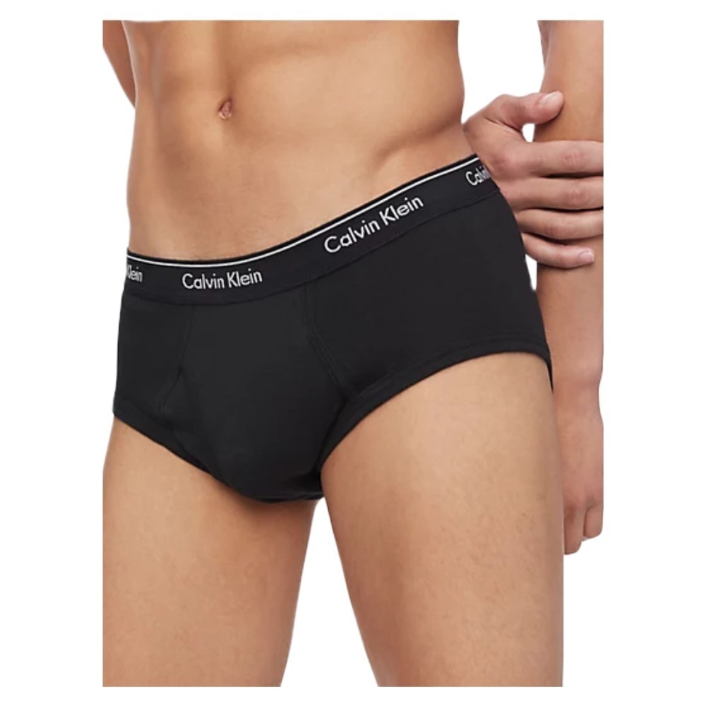 Calvin klein CK 男士經典款 純棉三角內褲 黑色3件組 NB3999-001-細節圖5