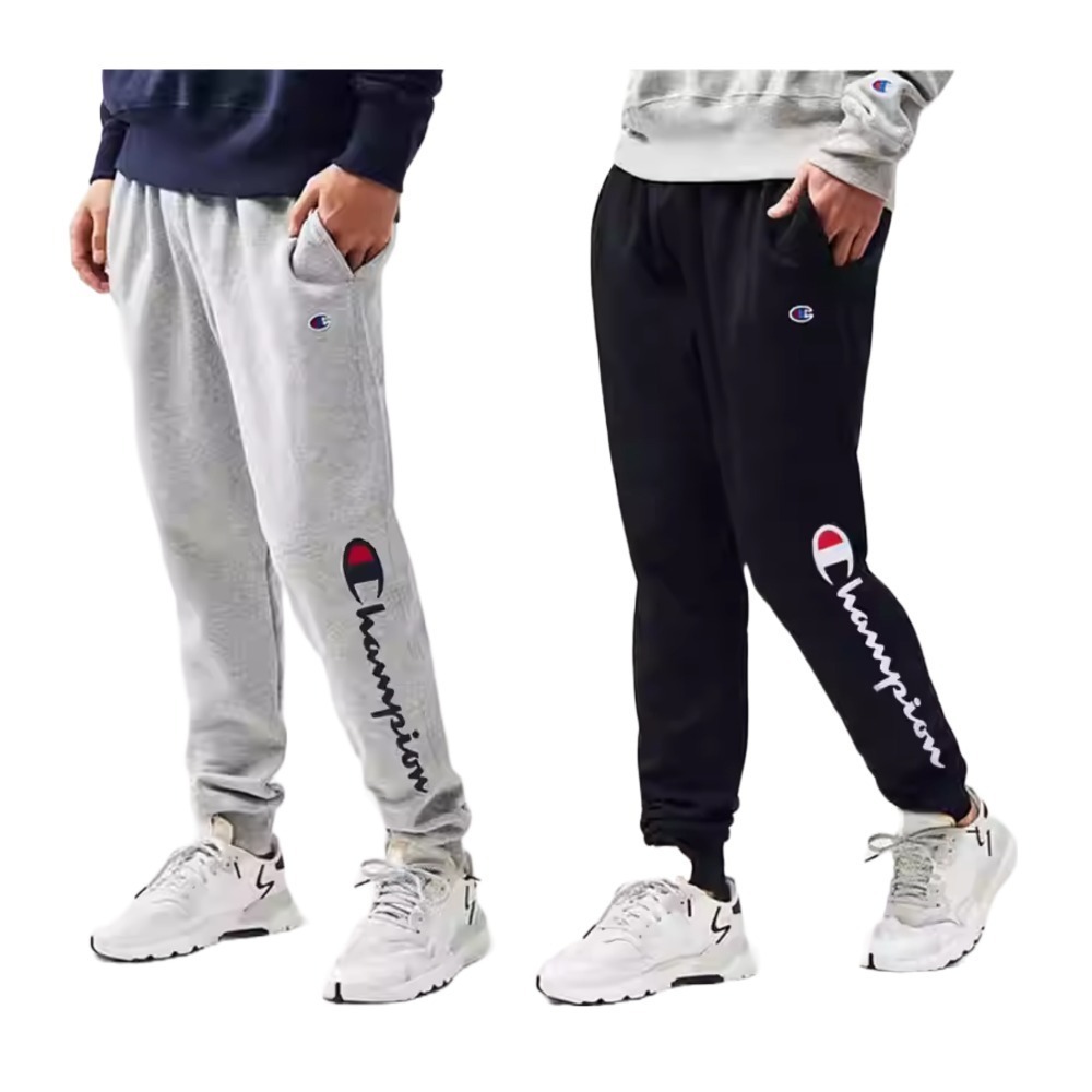 Champion 美國冠軍 棉長褲 黑色 灰色 縮口褲 慢跑褲 束口褲 休閒褲 居家褲 睡褲 GP08H-細節圖2