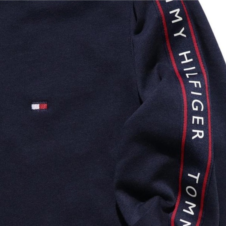 Tommy Hilfiger 簡約休閒透氣 袖子文字LOGO字樣 長袖薄款T恤 09T4257-細節圖4