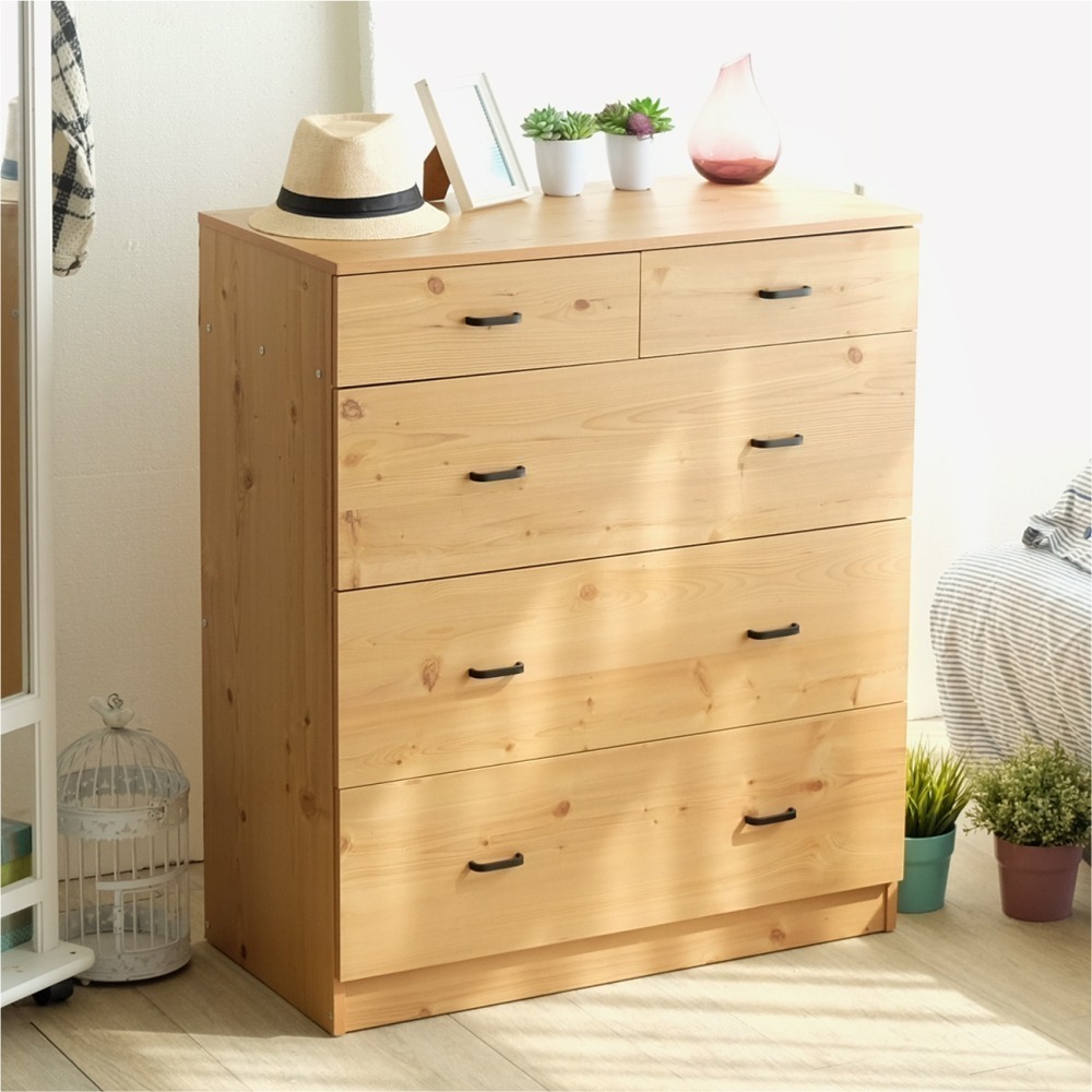 EASY HOME | 北歐風加大五抽收納斗櫃 [#2645NA]-細節圖2