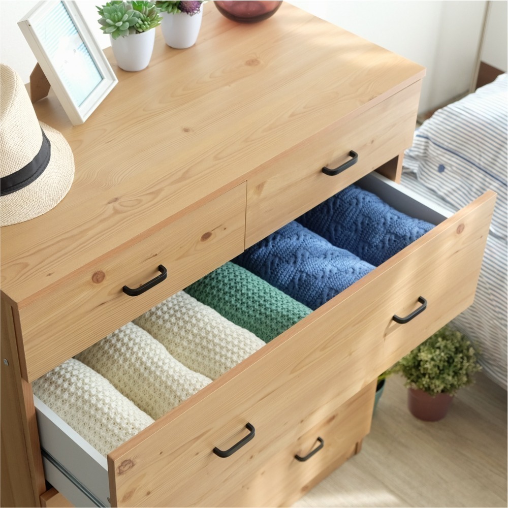 EASY HOME | 北歐風加大五抽收納斗櫃 [#2645NA]-細節圖3