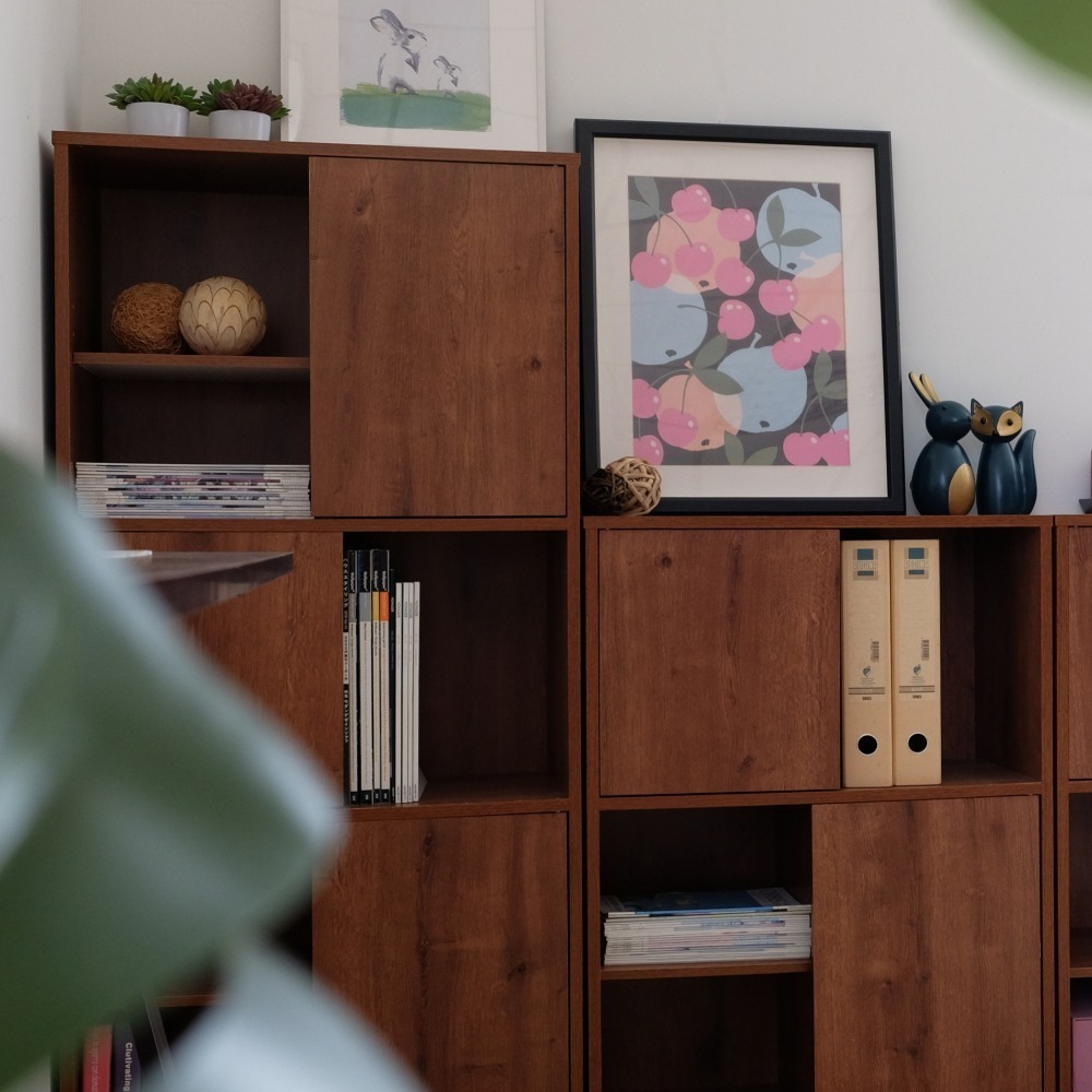 EASY HOME | 雙門四格可堆疊收納書櫃 [#2684]-細節圖4