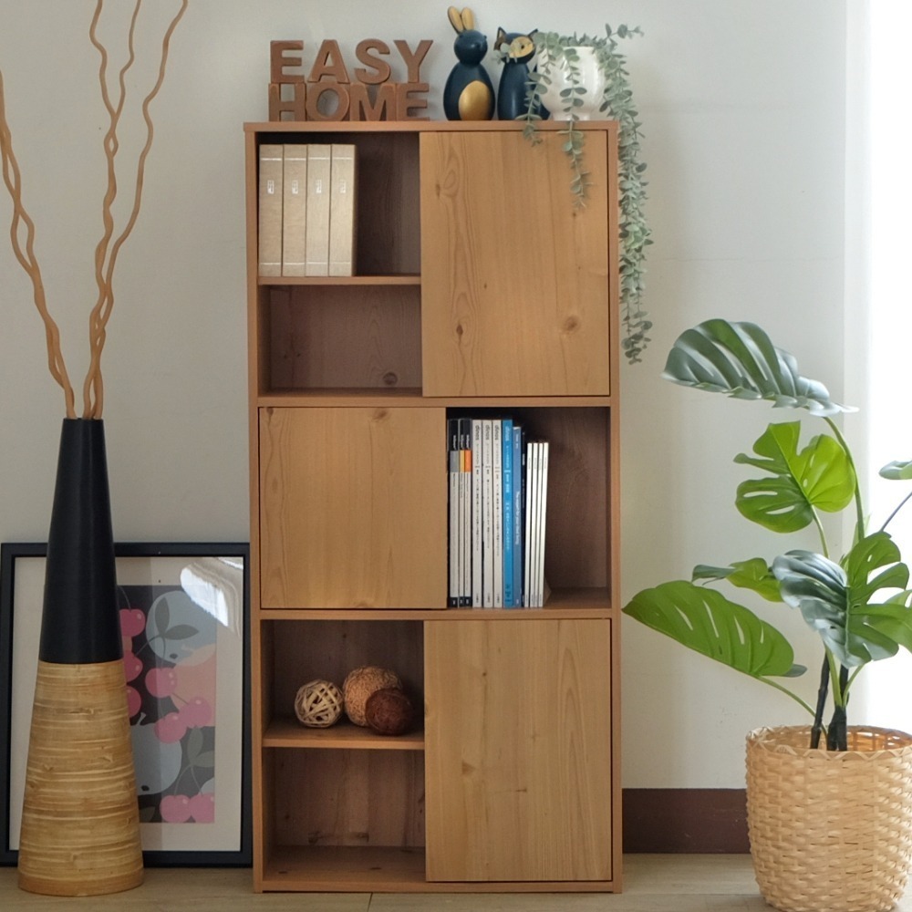 EASY HOME | 三門六格收納書櫃 [#2626]-規格圖4
