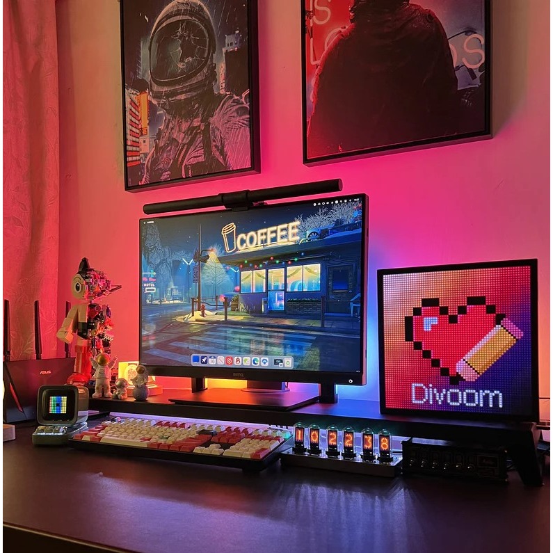 Divoom Pixoo-Max 32 LED像素相框 電子相框 電子時鐘 桌上擺件 生日禮物 男友禮物-細節圖3