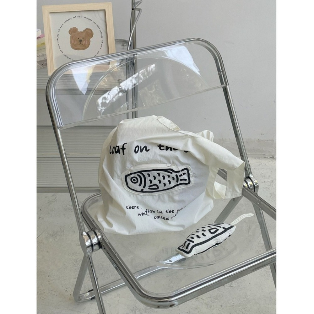 小魚環保購物袋 折疊購物袋 大容量購物袋 環保袋-細節圖4