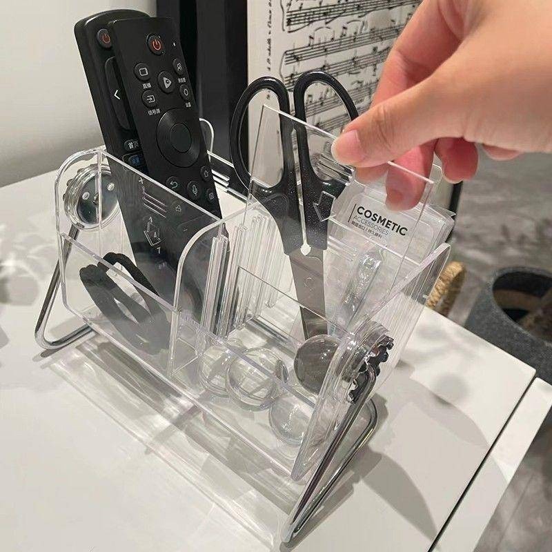 加厚遙控器收納盒 透明壓克力收納盒 客廳桌上 遙控收納-細節圖5