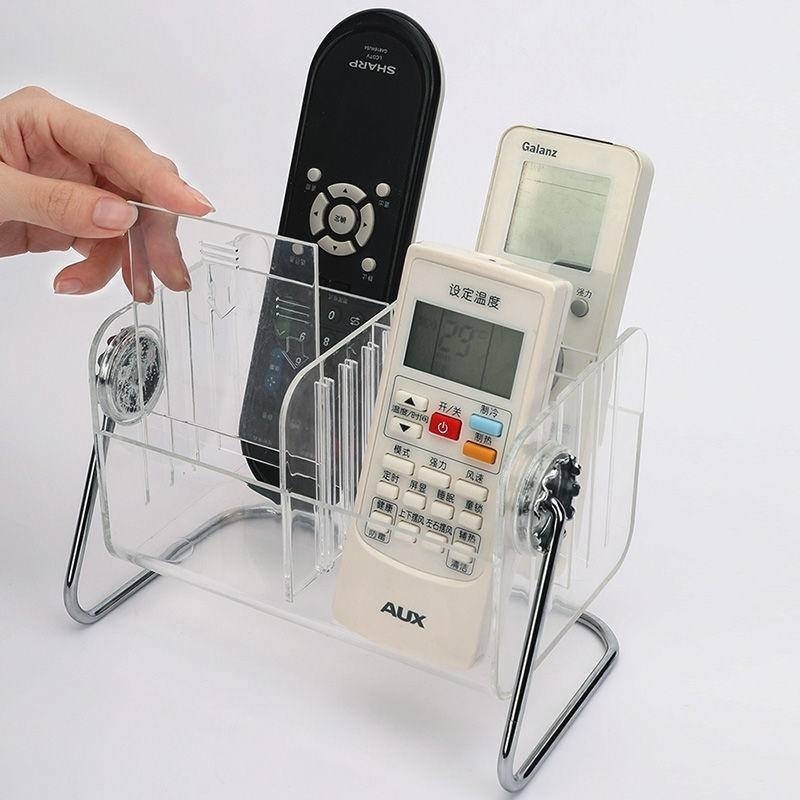 加厚遙控器收納盒 透明壓克力收納盒 客廳桌上 遙控收納-細節圖8