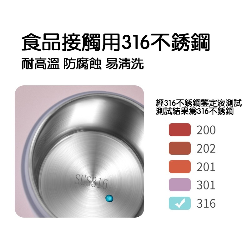 316不鏽鋼保溫餐杯 早餐杯 麥片杯 不鏽鋼內瞻 方便攜帶 附湯匙-細節圖8