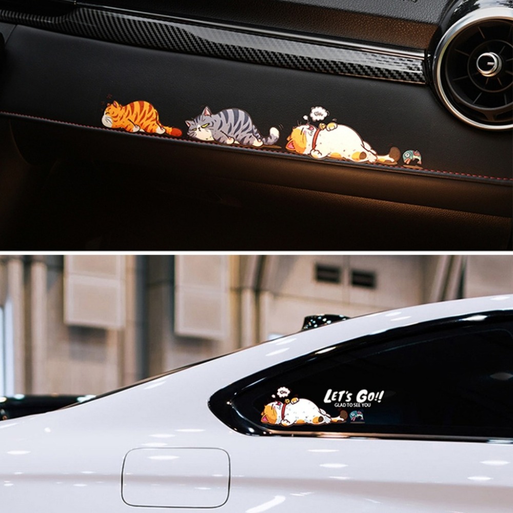 汽車機車貓咪車貼划痕貼 貓咪貼紙-細節圖2