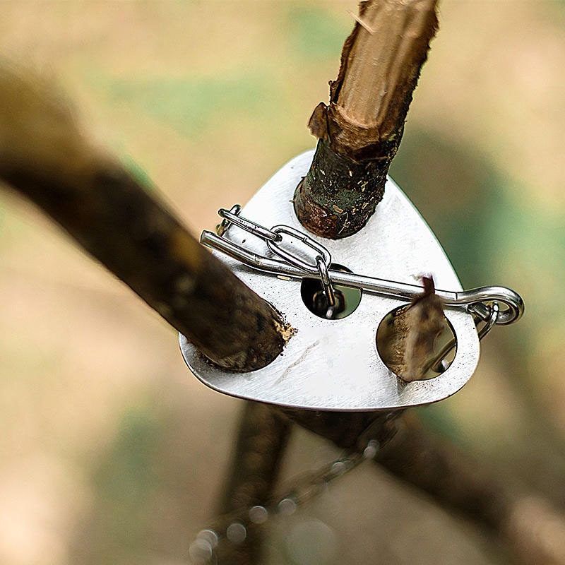 不鏽鋼露營三角架吊鍋架 簡易篝火架/野炊腳架/烤肉架-細節圖7