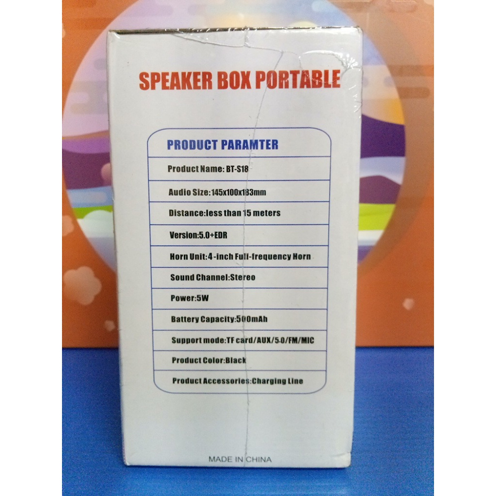 《酷愛夾》X-BASS BT-S18 無線轟天炮 手提藍芽音箱 4吋廣場級大音量 炫彩氛圍燈 帶手機支架 全新未拆封-細節圖3