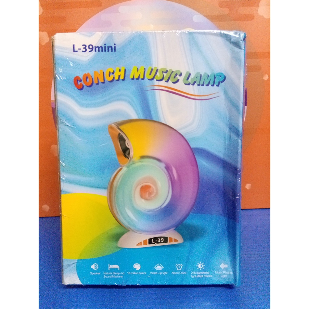 《酷愛夾》L-39mini 七彩炫光小海螺藍芽音響 內建1200mAh可充式電池 AUX/USB/TF/BT/FM-細節圖2