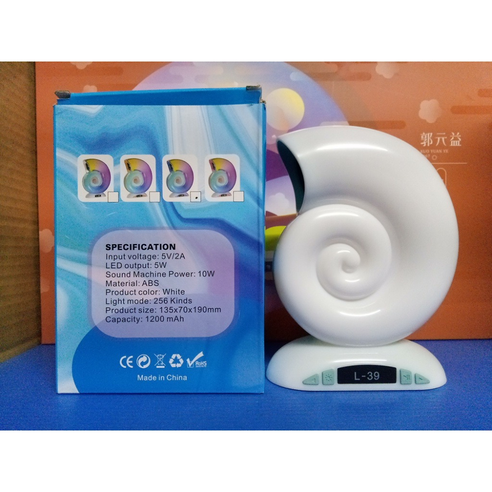 《酷愛夾》L-39mini 七彩炫光小海螺藍芽音響 內建1200mAh可充式電池 AUX/USB/TF/BT/FM-細節圖3