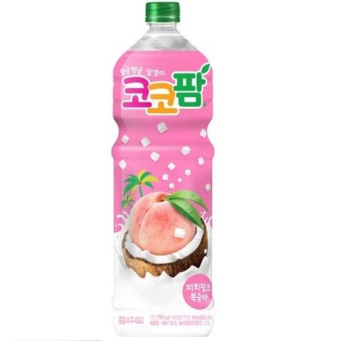 【韓國代購】HAITAI 海太 椰果粒水蜜桃果汁 1500ML/1.5L 韓國飲料 大瓶裝 家庭號