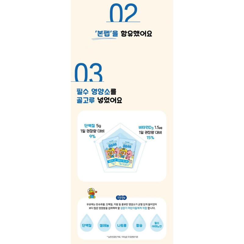 【韓國代購】首爾 Seoul F&B Pororo 啵樂樂 保久乳/牛奶-細節圖5