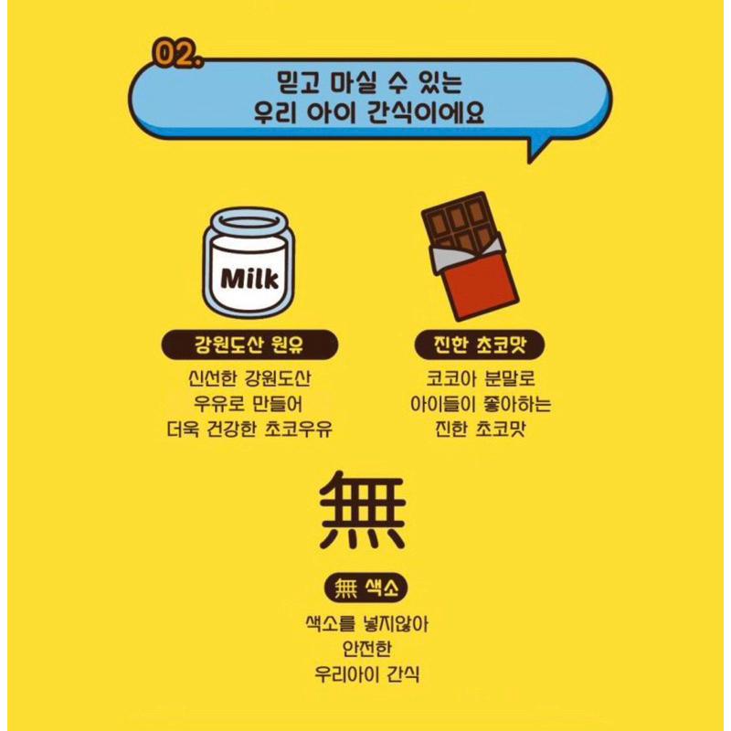 【韓國代購】首爾 Seoul F&B Pororo 啵樂樂 巧克力牛奶/巧克力保久乳/牛奶/保久乳-細節圖5