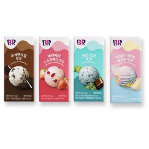 【韓國代購】超人氣31冰淇淋 BR Baskin Robbins 保久乳 牛奶/奶油夾心餅乾味/草莓/薄荷巧克力/棉花糖