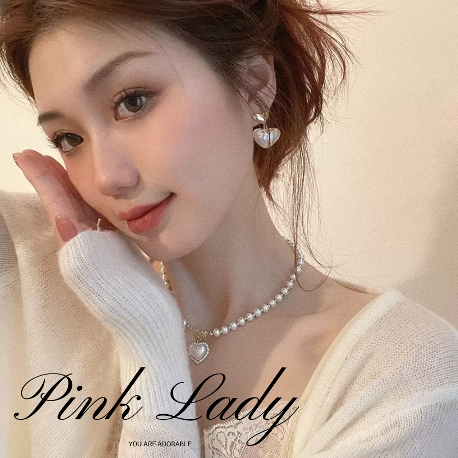 粉女飾『159 氣質珍珠愛心鍊』現貨。項鍊控 韓國項鍊 韓國項鍊 韓系項鍊 韓式項鍊 韓風項鍊-細節圖2