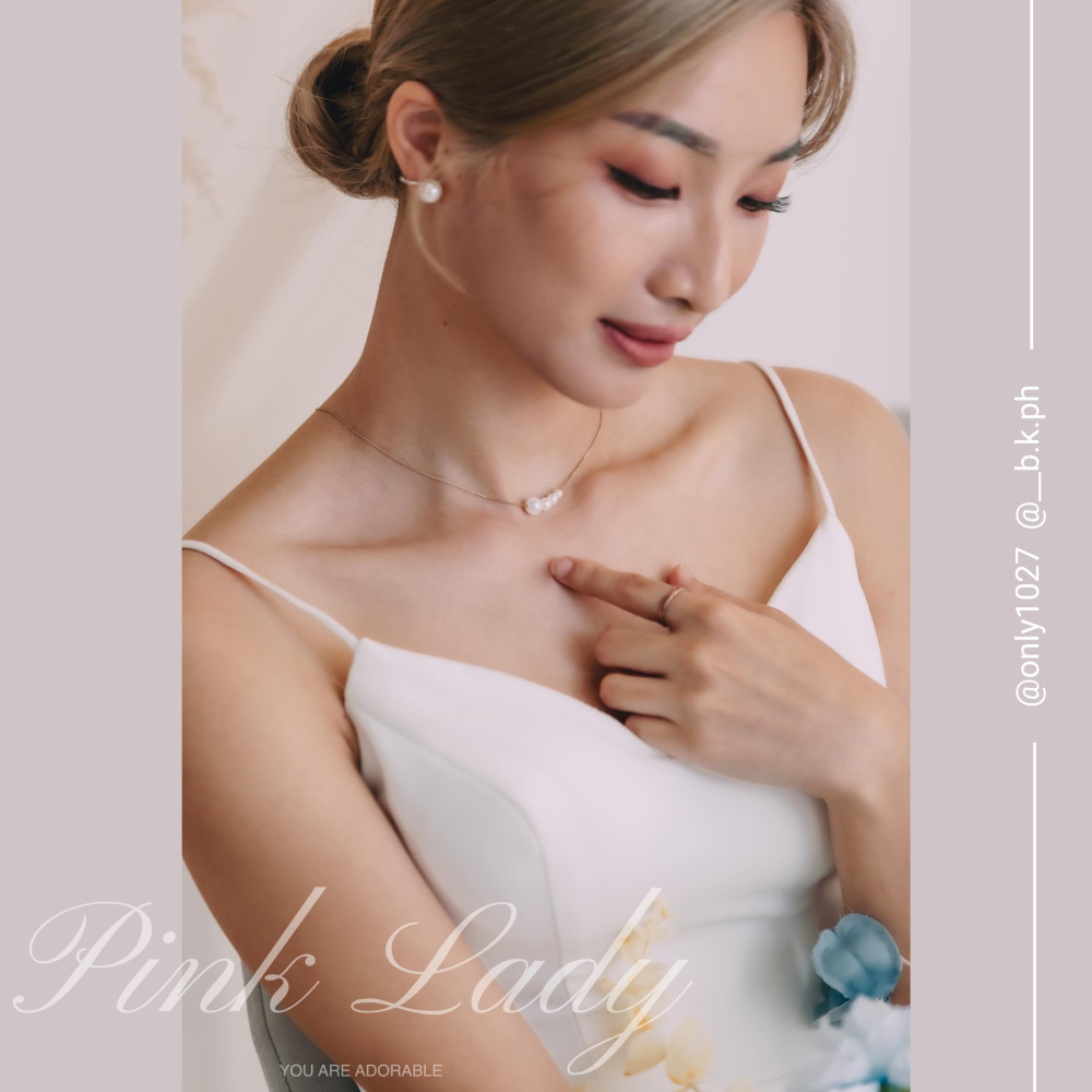 粉女飾『157 微笑四心珠鍊』現貨。珍珠 珍珠項鍊 韓國項鍊 韓國項鍊 韓系項鍊 韓式項鍊 韓風項鍊-細節圖2